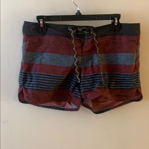 Patagonia striped lace up shorts